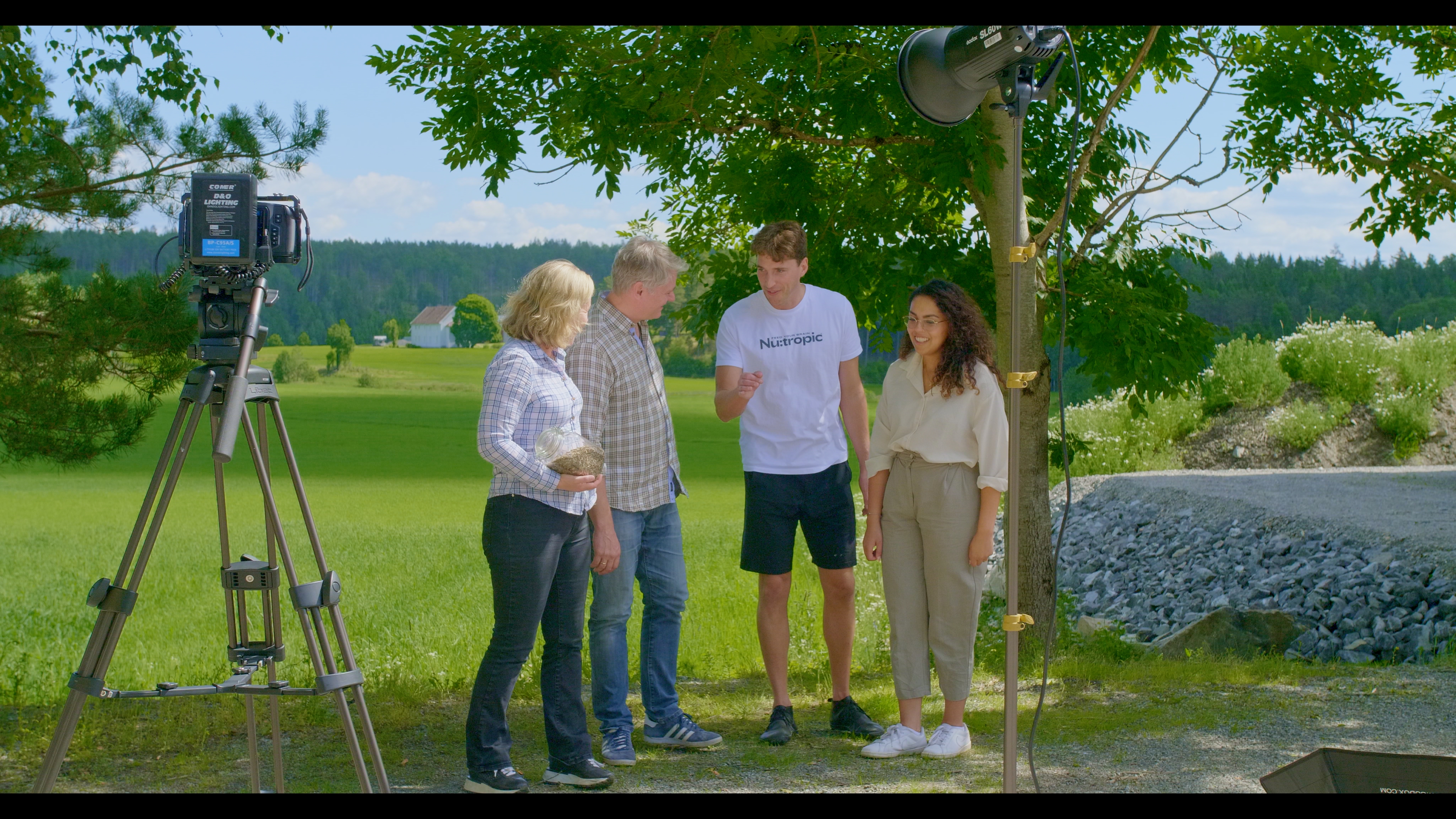 Bak kamera — Dave Wright, Salma og Johan og Ingunn Anstenrud